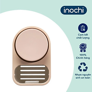 Kệ treo bàn chải đánh răng đa năng Nachi 2 cốc chất liệu nhựa nguyên sinh an toàn - Chính hãng inochi ( Tặng kèm khăn lau pakasa) Giao màu ngẫu nhiên