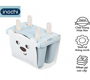 Khuôn Làm Kem 4 Ô Kari Chuẩn Nhật ( Tặng kèm khăn lau pakasa) - Hàng Chính Hãng 