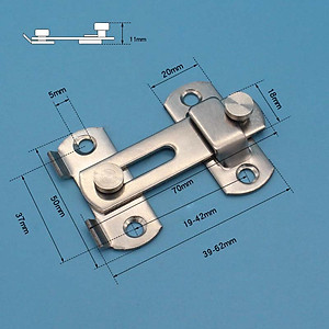 Chốt Cài Cửa KUNBE Bằng Thép Không Gỉ Dày Dặn Chống Phá Khóa Từ Bên Ngoài