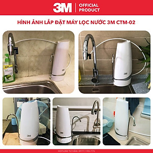 Máy Lọc Nước Uống Để Bàn 3M CTM-02 Cao Cấp, Không Cần Khoan Đục, Tự Lắp Đặt Đơn Giản - Hàng Chính Hãng 3M