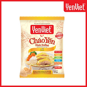 Cháo yến dinh dưỡng Yến Việt vị thịt gà sấy thăng hoa, vitamin B, không bột ngọt, chất bảo quản thùng 30 gói x 50g
