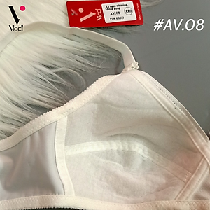 Áo lót nữ mỏng, không đệm mút, không gọng Vicci AV.08 mềm mại, thoáng mát tạo cảm giác dễ chịu, thoải mái tuyệt đối, phù hợp cho người ngực to, bà bầu, phụ nữ trung niên