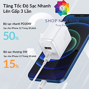 Cốc sạc nhanh Baseus Dual Quick Charger 20W - Hàng chính hãng