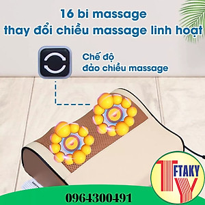 Gối Massage Hồng Ngoại 20 bi- Phiên Bản 2023 - Có túi khí - mátxa Cổ, Vai, Gáy, Toàn Thân Đa Năng Hỗ Trợ Giảm Đau Nhức Hiệu Quả An Toàn Khi Dùng Thích Hợp Cho Mọi Lứa Tuổi