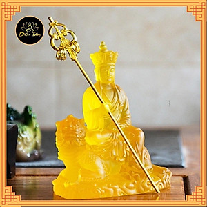 Tượng phật Địa Tạng Vương Bồ Tát cao 10cm tượng phật để ô tô đồ thờ cúng shop Diệu Tâm mẫu Địa Tạng LL 10cm cưỡi hổ