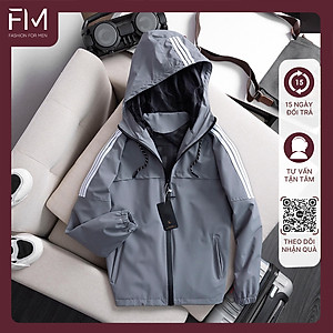 Áo khoác gió 2 lớp cao cấp chống nắng, chống nước thiết kế phối sọc trẻ trung - FORMEN SHOP - FMTHT051