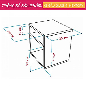 Kệ để đầu giường kiểu dáng nhỏ gọn SMLIFE Nextory