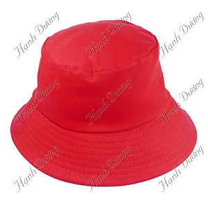 Mũ bucket nữ thời trang không thêu logo với chất liệu vải cotton thoáng mát dễ thấm hút mồ hôi