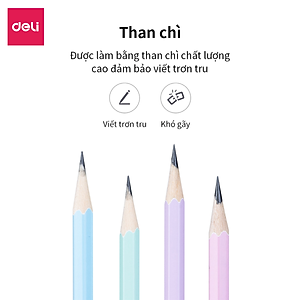 Bút chì lục giác Deli - loại 2B/HB - 30 chiếc/hộp - 58166 / 58167