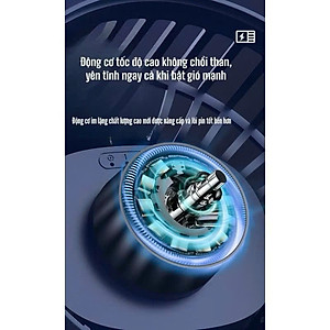 Quạt Mini Tích Điện Kẹp Bàn F60 - 5 Tốc Độ Gió, Xoay 720 Độ, Lồng Quạt 15cm, Sạc Type C - HÀNG CHÍNH HÃNG MINIIN