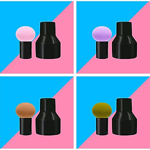 Bông mút tán kem nền phấn phủ có tay cầm