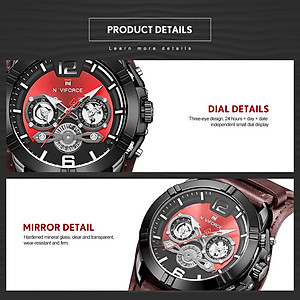 Đồng hồ đeo tay nam 24 giờ 
NAVIFORCE 9162