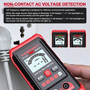 Đồng Hồ Vạn Năng Kỹ Thuật Số Mini HT123 - Đo Điện Áp AC/DC Tự Động, Thông Minh