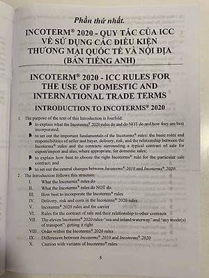 Incoterms 2020 - Quy tắc của ICC về sử dụng các điều kiện thương mại quốc tế và nội địa (Song ngữ Anh - Việt)