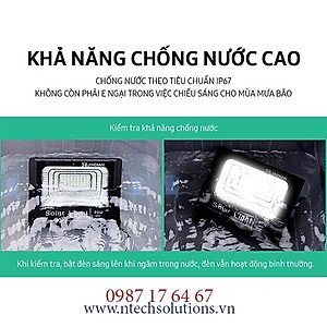 Đèn pha năng lượng mặt trời Jindian JD-8860L Công suất 60W -Mẫu Mới 2020, Khung Nhôm, Chip Led "SMD"