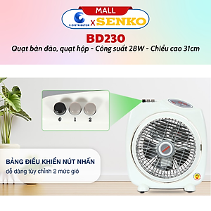 Quạt Bàn Đảo 2 Tấc Senko BD230 - Hàng Chính Hãng - Màu Ngẫu Nhiên