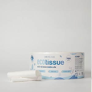 Giấy vệ sinh giấy cuộn cao cấp Ecotissue cuộn lớn 700gr thấm hút tốt mềm mịn an toàn sạch sẽ
