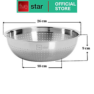 Rổ lưới inox cao cấp Fivestar 22cm / 26cm / 30cm