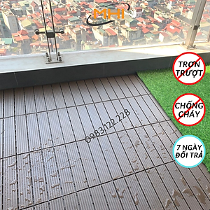 Miếng nhựa lót sàn uPVC cao cấp MHI-ECO, Tấm nhựa trải sàn trang trí ban công / sân vườn / sân thượng; lót sàn chống trơn trượt nhà tắm / bể bơi - Hàng Việt Nam chất lượng cao