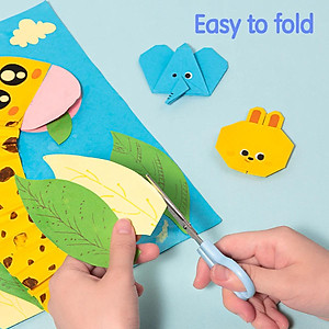 Giấy Gấp Thủ Công Origami - 15 x 15 cm - 10 Màu - Deli EY015 (100 Tờ/Xấp)