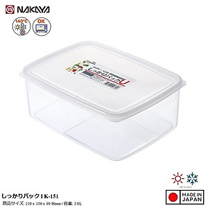 Combo 04 hộp bảo quản thực phẩm tủ lạnh, tủ đông 2000ml hàng nội địa Nhật Bản K151#