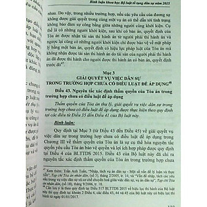 Bình luận khoa học bộ luật tố tụng Dân sự 2015