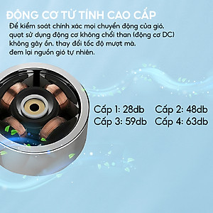 Quạt cầm tay tích điện mini Half Horse, kết hợp gương soi tiện lợi. Hàng chính hãng