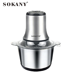 Máy xay thịt cối inox 304 SOKANY công suất lớn 800W, 4 lưỡi đa năng xay nhuyễn thịt cá, dung tích 3L - SK7005A - HÀNG CHÍNH HÃNG - DELIYA
