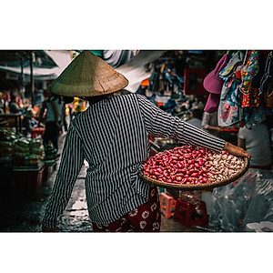 Mẹt tre viền đỏ, đựng món ăn Việt, đan thủ công (D:15,18,20,25,30,35,40,45,50,60cm)