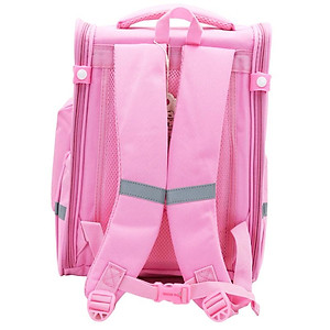 Ba Lô Bé Gái Học Sinh Chống Gù Kèm Bóp Viết - Hình Kỳ Lân - Hong Sheng 9882 - Màu Hồng