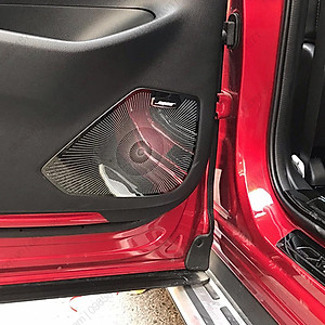 Ốp trang trí, bảo vệ màng loa dành cho xe Mazda CX-8, CX8 vân phay xước