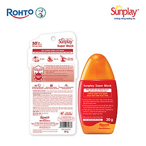Kem chống nắng Sunplay cực mạnh dạng sữa Sunplay Super Block SPF 81, PA++++ 30g