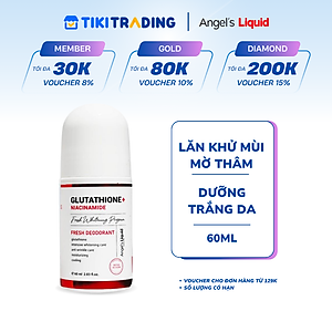 lăn khử mùi glutathione Mua Lăn Nách Mờ Thâm, Dưỡng Trắng Da Angel's Liquid Glutathione Plus  Niacinamide Fresh Deodorant 60ml tại Tiki Trading