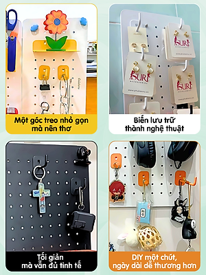 Móc treo pegboard Dola Home treo móc khoá, gấu bông, ipad, bàn phím, tai nghe, decor quầy pha chế - Phụ kiện pegboard