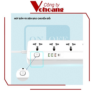 [Mỹ] Ổ cắm điện Energizer đa năng 5AC kèm 3USB-A và 1USB-C sạc nhanh PD (max PD 20W) - Energizer EPB2501EU