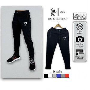 Quần dài tập gym nam DO GYM SHOP logo thêu, thun co giãn 4 chiều thoáng mát