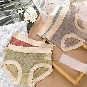 |Mã QL08| Combo 5 Quần Lót Ren Nữ - Quần Chip Nữ Cạp Và Viền Su Mát Lạnh Co Giãn Thoải Mái - Mẫu Mới  - Quần Lót Nữ Cao Cấp
