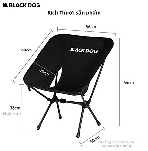 Ghế Xếp Camping Chuyên Dùng BlackDog CBD2550 Oxford 600D KT 64x60x56cm Khung Thép Cacbon Siêu Chắc Siêu Nhẹ Chịu Tải 120KG - Dành Cho Cắm Trại Câu Cá Nghỉ Trưa Ngoài Trời Ghế Bãi Biển