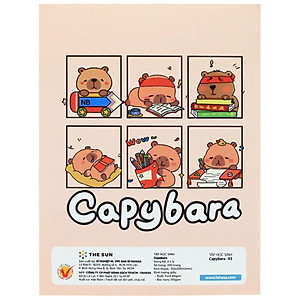 Tập Học Sinh Capybara - 4 Ô Ly - 200 Trang 80gsm - The Sun (Mẫu Bìa Giao Ngẫu Nhiên)