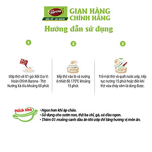 Combo 3 gói Xốt Gia vị hoàn chỉnh Barona - Thịt Nướng Xá Xíu 80gr