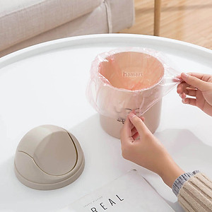 Thùng Rác Mini Để Bàn YBS Thùng Rác Nhỏ Cute Có Nắp Đậy Tiện Lợi 3 Màu Lựa Chọn