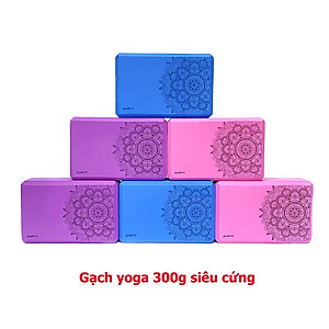 Gạch Gối Tập Yoga Eva Nặng 200g In Hoa Mandala Độ Cứng Cao Không Lún- Yoga Blocks