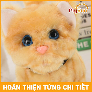 Đồ chơi cho bé MySun - Robot thú cưng con mèo, thỏ biết đi biết nhảy, biết kêu, vẫy đuôi (tặng PIN AA)