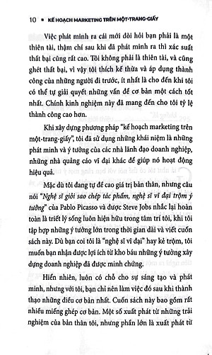 Sách Kế Hoạch Marketing Trên Một Trang Giấy (Những Chỉ Dẫn Dễ Hiểu Nhất Cho Một Kế Hoạch Marketing Thông Minh)