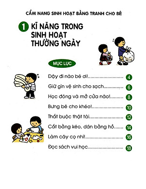 Cẩm Nang Sinh Hoạt Bằng Tranh Cho Bé Tập 1: Kĩ Năng Sinh Hoạt Thường Ngày (Tái Bản 2019)