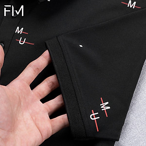 Áo polo nam phối họa tiết trẻ trung năng động, chất thun Polyester chống nhăn, chống bắm bụi - FORMEN SHOP - FMPS212