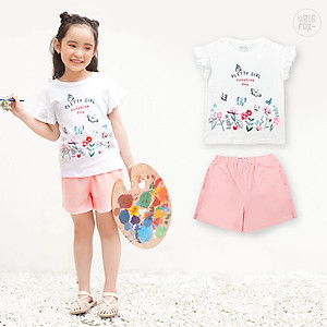 Đồ Bộ Bé Gái Size Đại Bigfox Miss Meow Mùa Hè Kiểu Hàn Quốc Vải Cotton Mềm Mại In Pletty Girl Dễ Thương Size 3-11 Tuổi 30kg 40kg