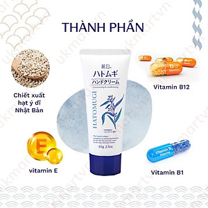 Kem Dưỡng Da Tay Hatomugi The Hand Cream (Tuýp 65g)