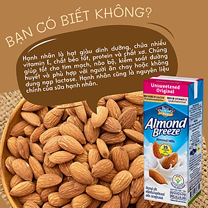 Thùng Sữa Hạt Hạnh Nhân ALMOND BREEZE Không Đường 180ml x 24 Hộp