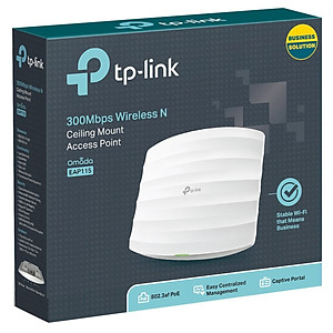 Access Point Gắn Trần Tp-Link EAP115 300Mbps - Hàng Chính Hãng